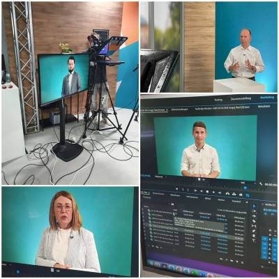 Zusammenstellung von Bildern von den Videoaufnahmen zur Bundestagswahl